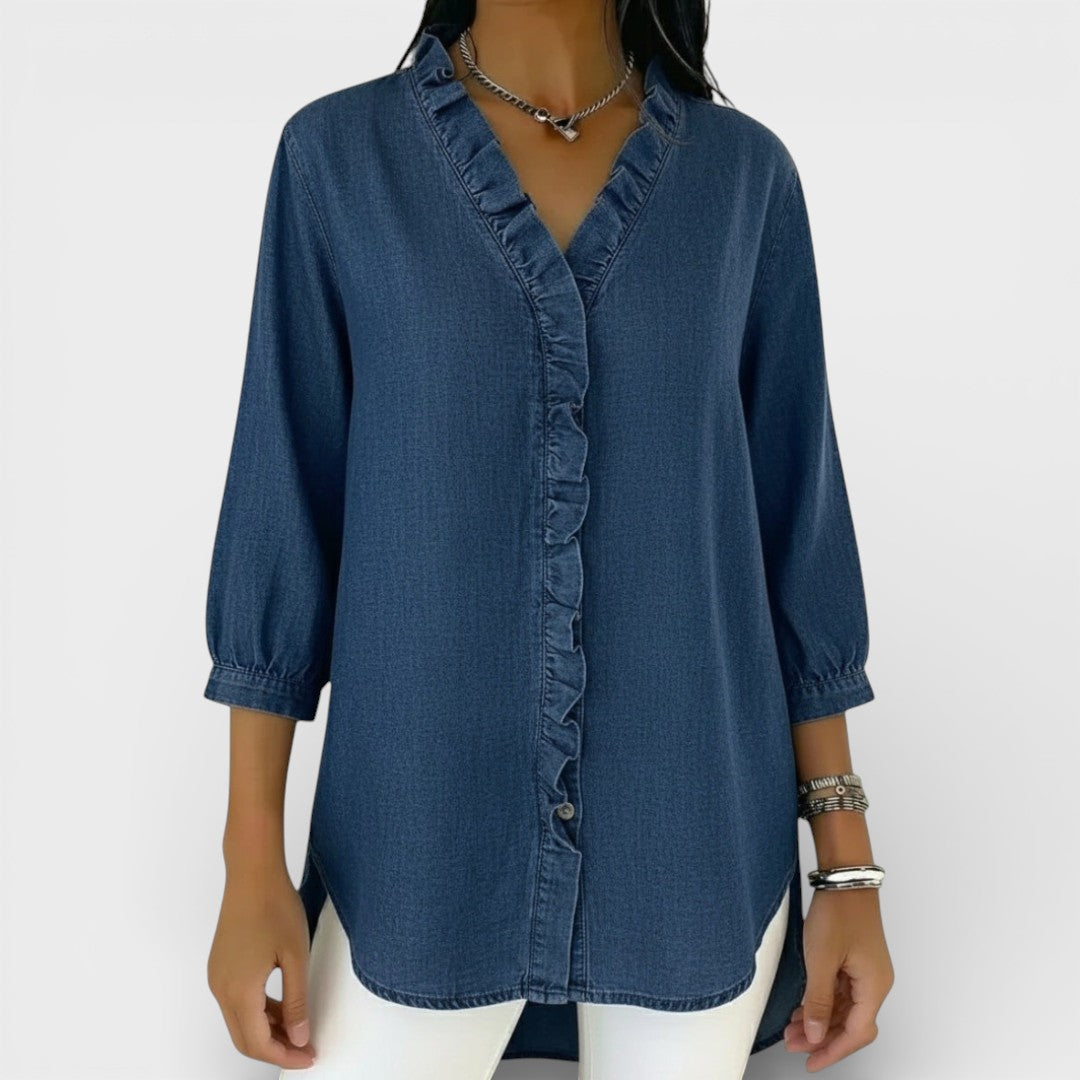Van Beeck Amsterdam® | Elegante blouse met ruffles