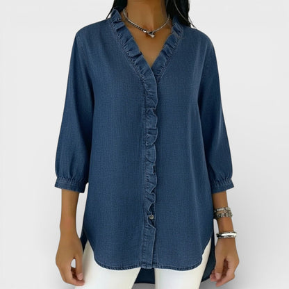 Van Beeck Amsterdam® | Elegante blouse met ruffles