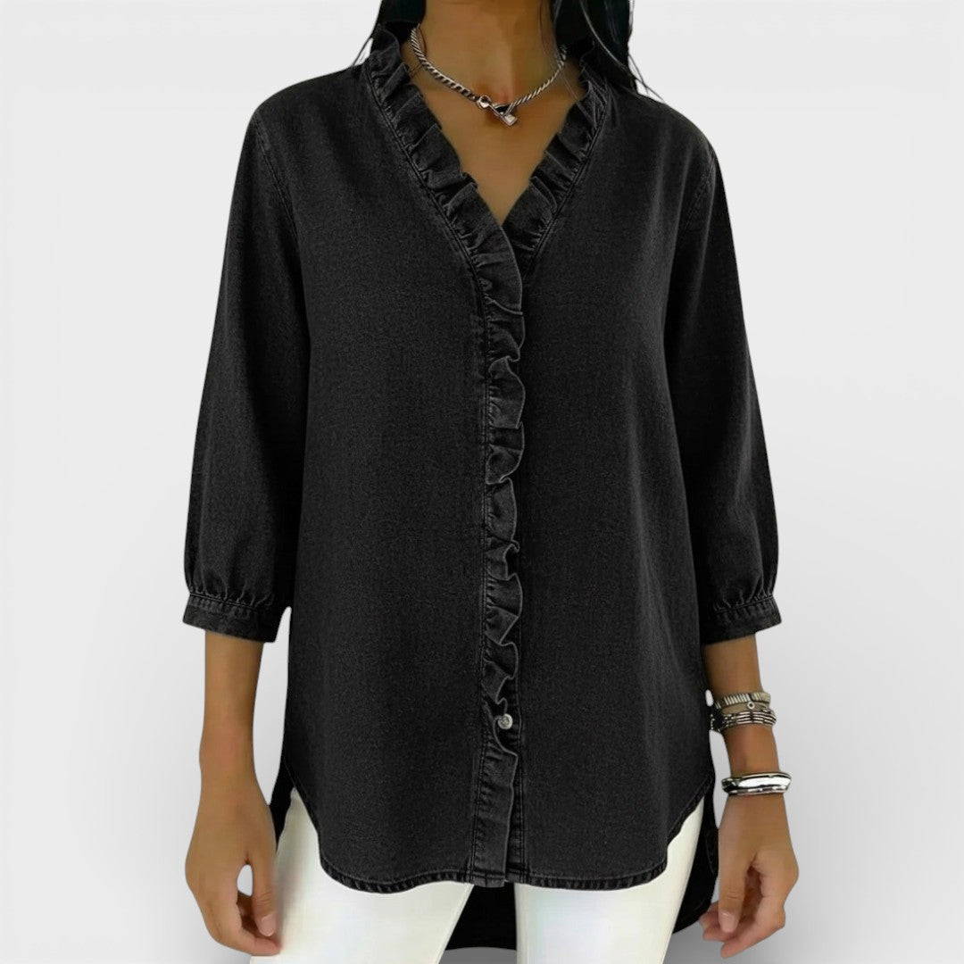 Van Beeck Amsterdam® | Elegante blouse met ruffles
