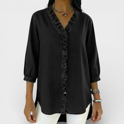 Van Beeck Amsterdam® | Elegante blouse met ruffles