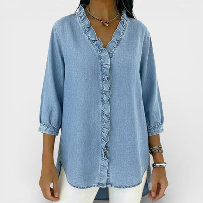 Van Beeck Amsterdam® | Elegante blouse met ruffles