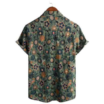 Van Elst Mode®| Katoenen Hawaii Overhemd met Korte Mouwen