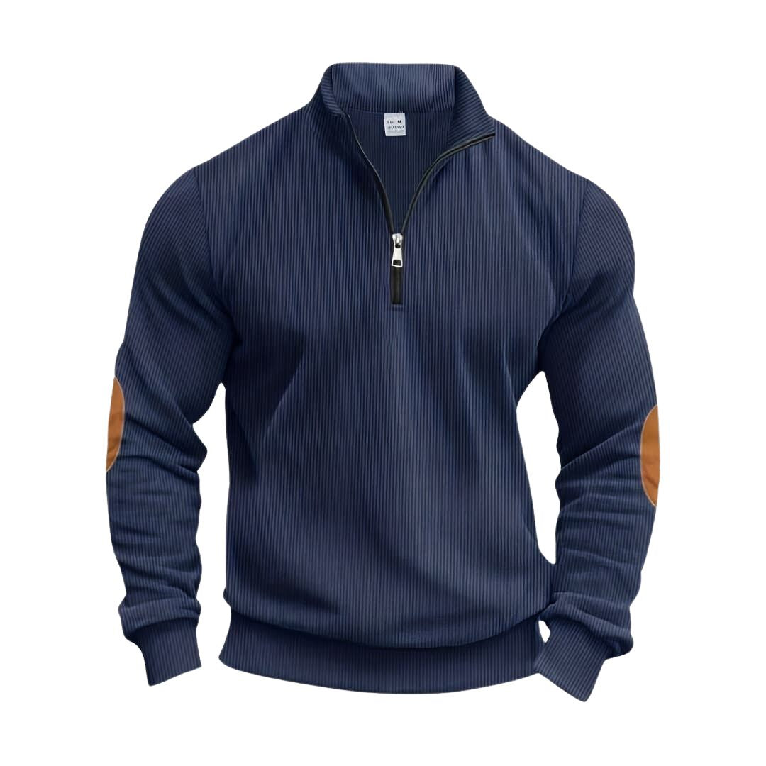 Van Elst Mode® | Modieuze trui met halve rits