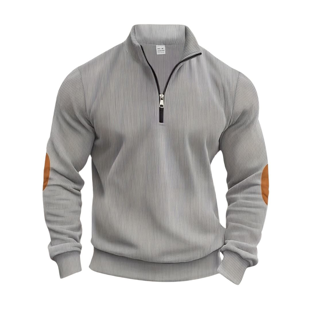Van Elst Mode® | Modieuze trui met halve rits