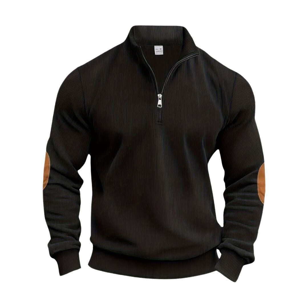 Van Elst Mode® | Modieuze trui met halve rits