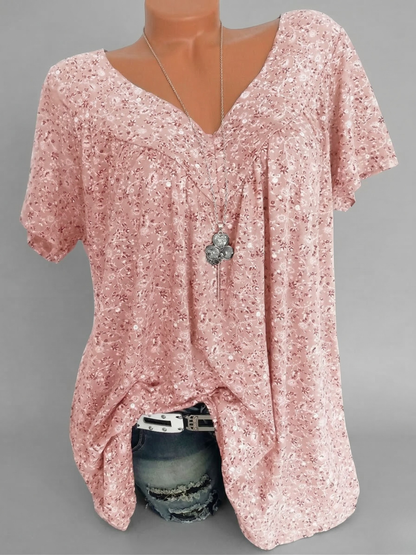 Van Beeck Amsterdam® | T-shirt Flora met V-hals