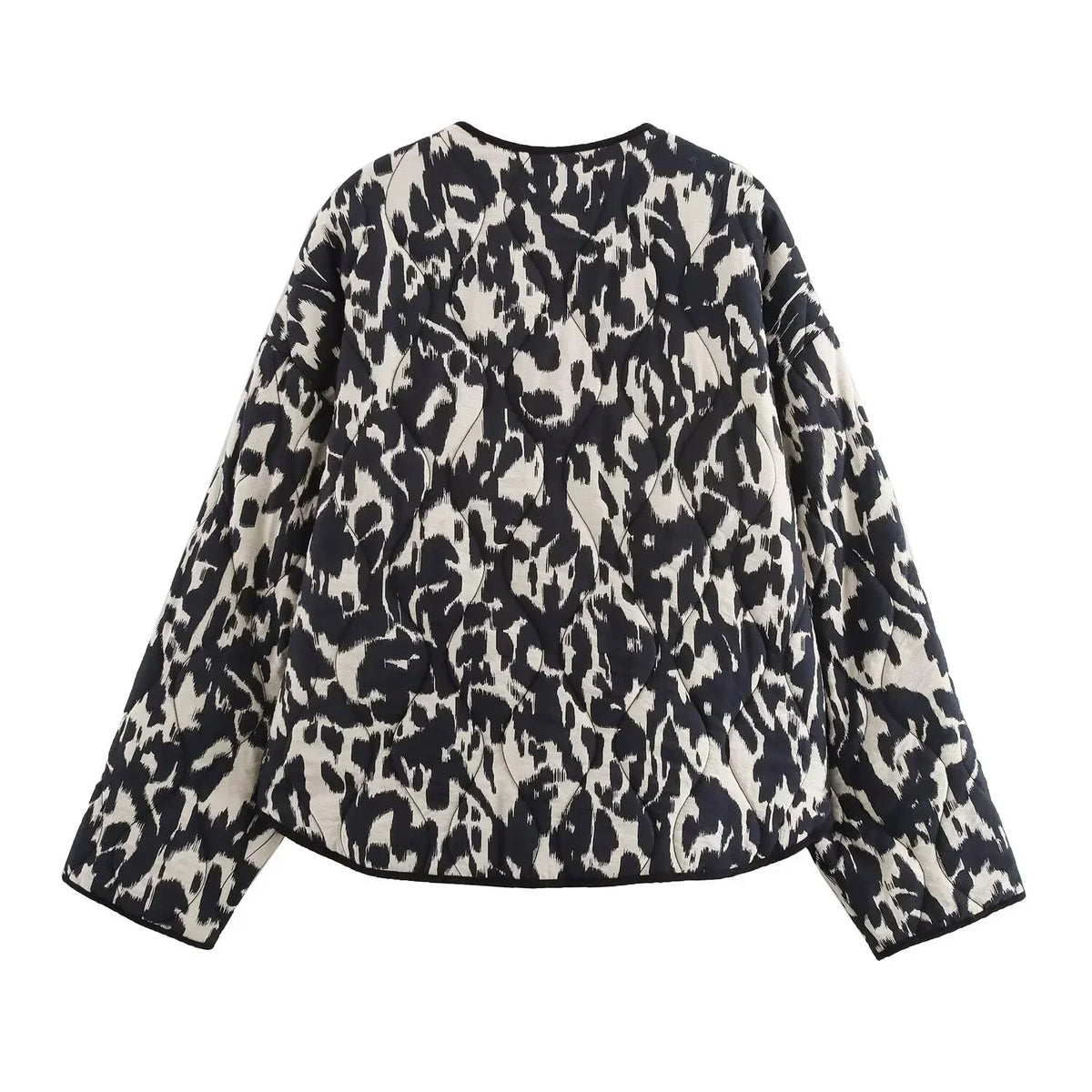 Van Beeck Amsterdam® | Modieuze Bedrukte Herfst Jas
