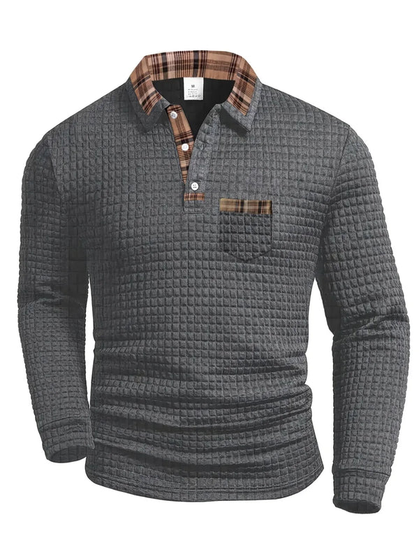 Van Elst Mode® | Comfortabele heren polo met lange mouw