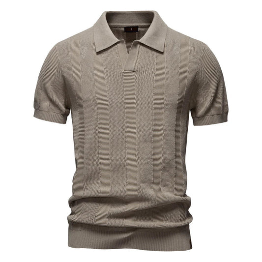Van Elst Mode® | Katoenen Gestreepte Polo
