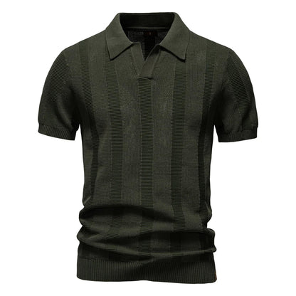 Van Beeck Amsterdam® | Katoenen Gestreepte Polo