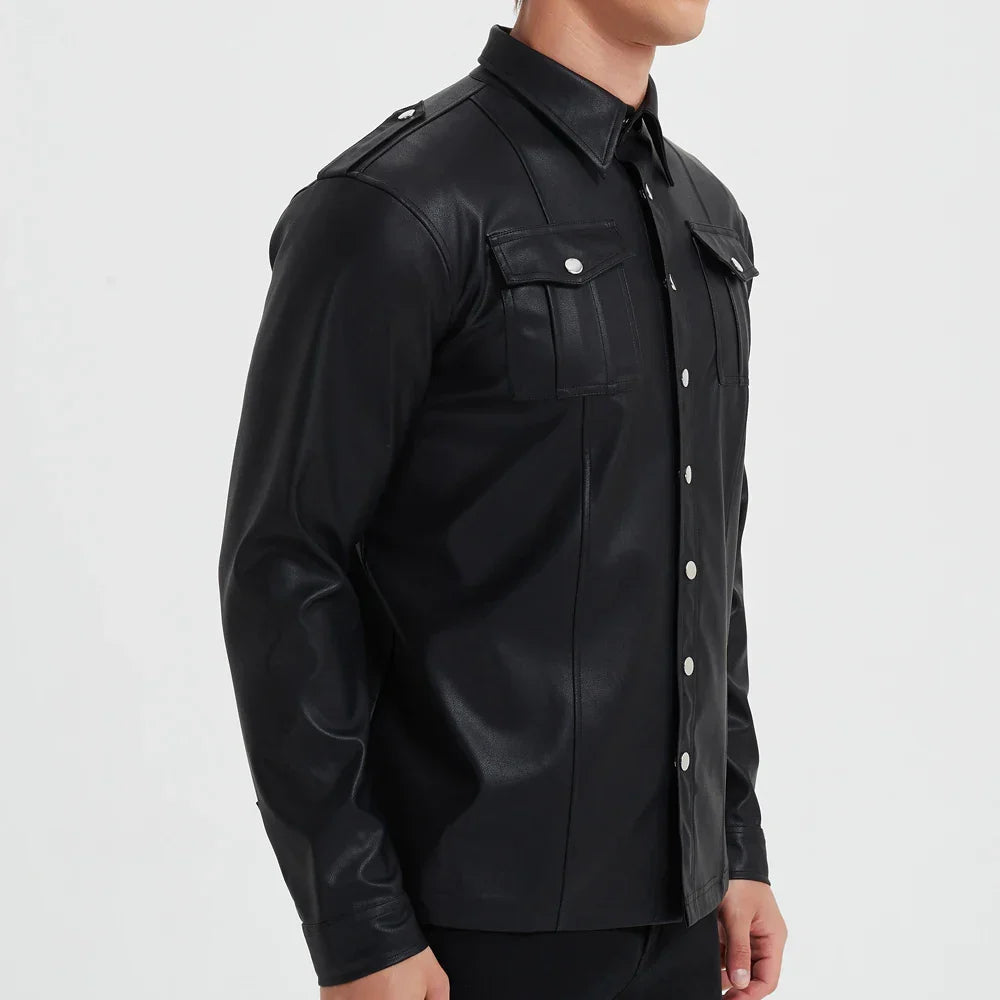 Van Elst Mode® | Kunstlederen Long Sleeve