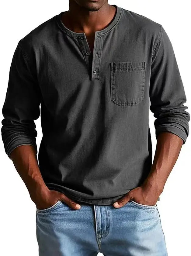 Van Elst Mode® | Comfortabel Vintage Denim Shirt met Knopen & Borstzak (TIJDELIJK 1+1 GRATIS!)