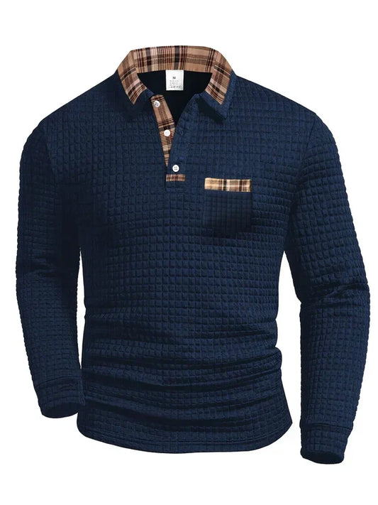 Van Beeck Amsterdam® | Comfortabele heren polo met lange mouw
