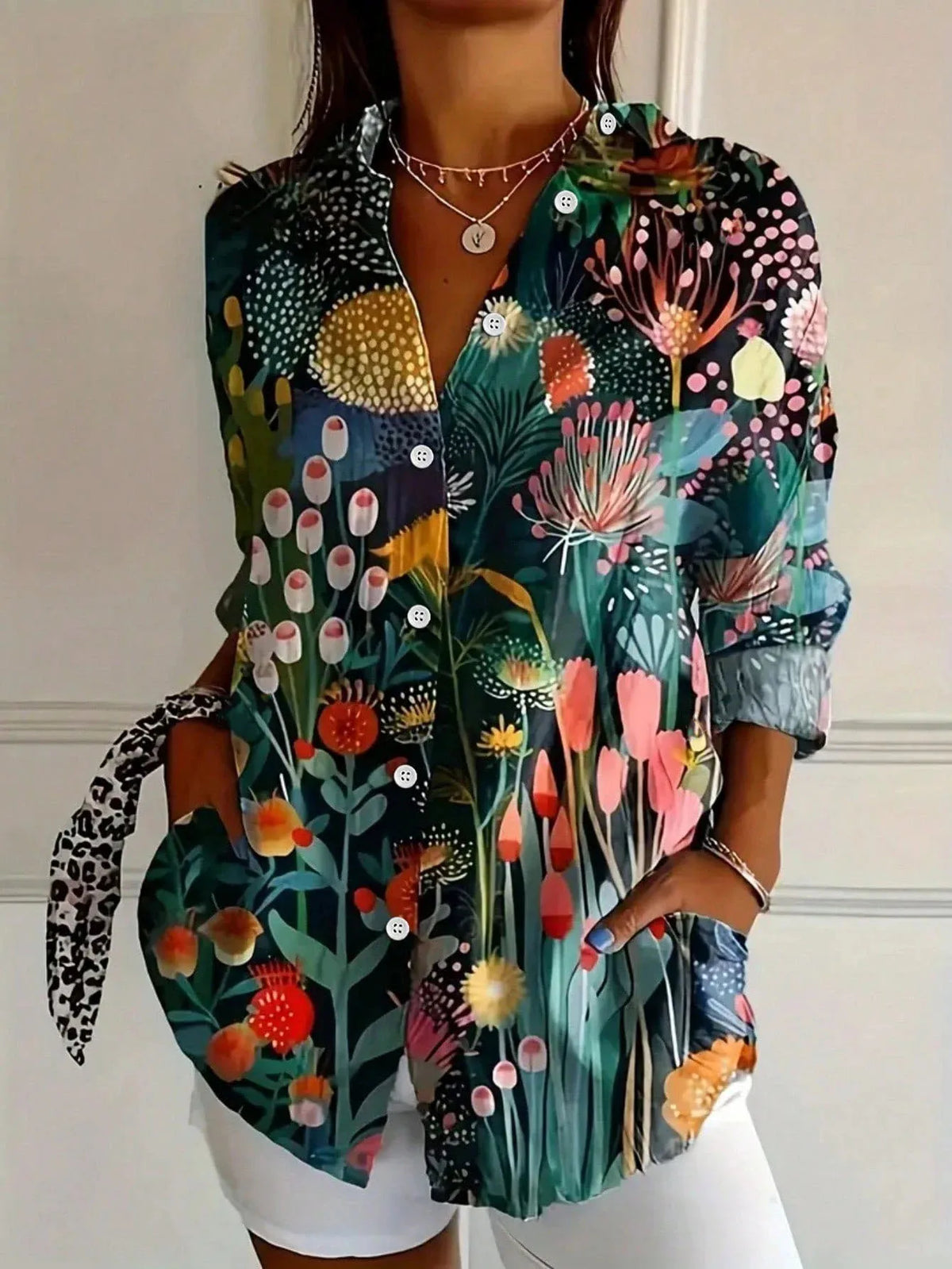 Van Beeck Amsterdam® | Kleurrijke blouse met speelse print