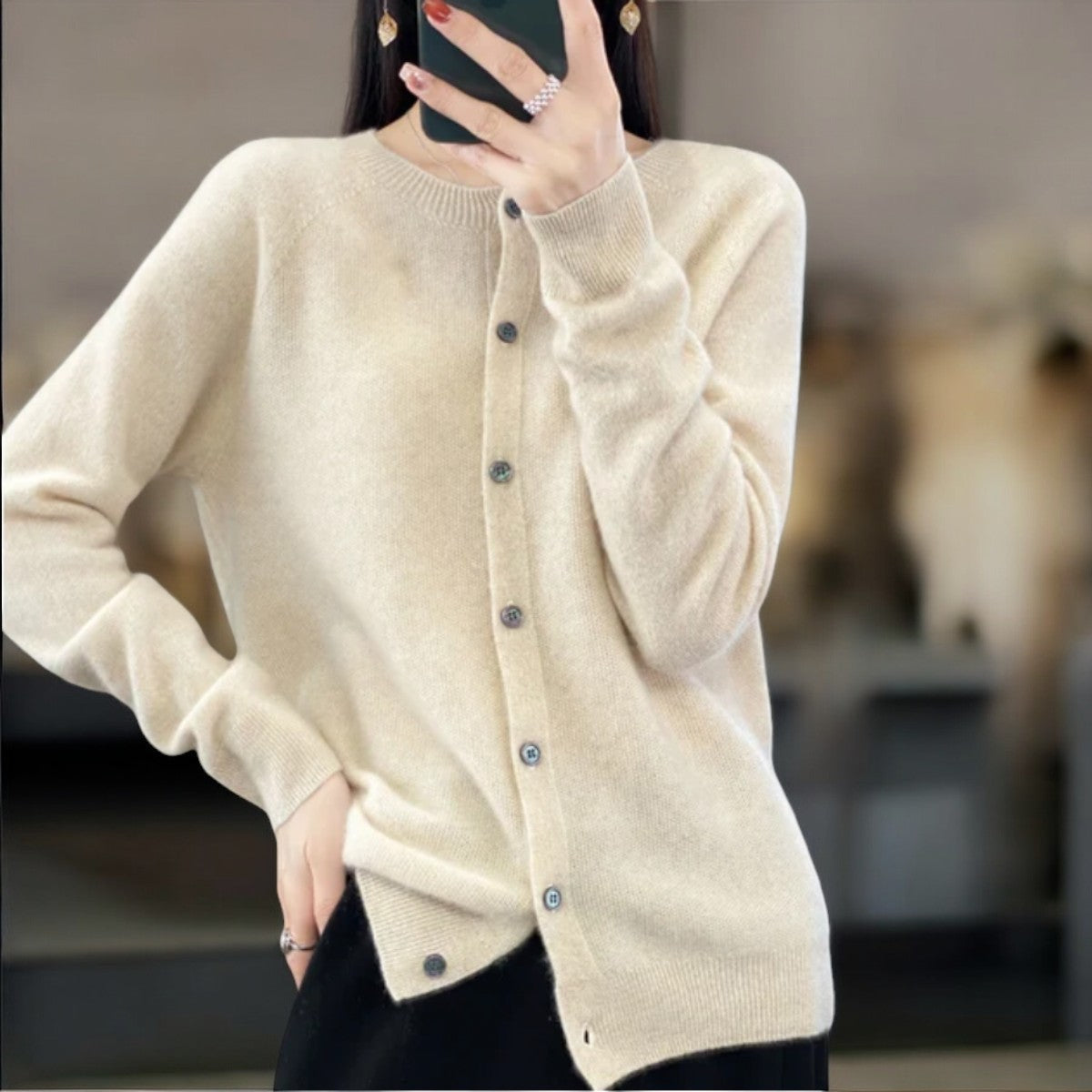 Van Beeck Amsterdam® | Elegante Knoopjes Cardigan