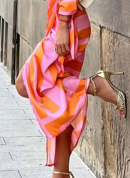 Van Beeck Amsterdam® | Jurk met Wikkelprint