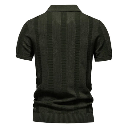 Van Beeck Amsterdam® | Katoenen Gestreepte Polo