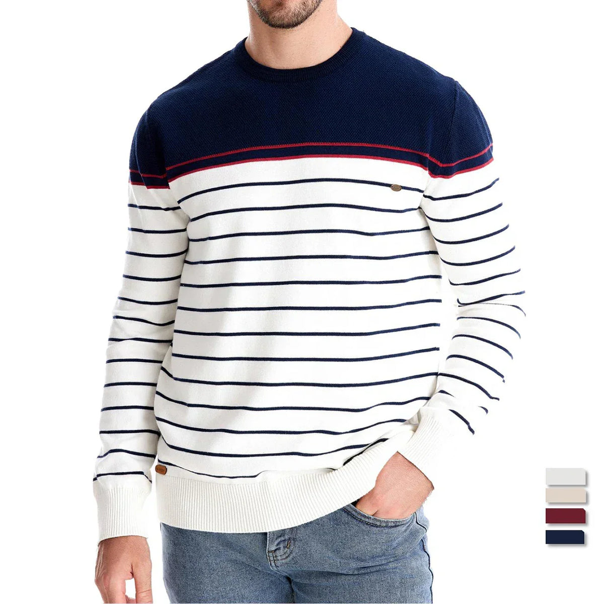 Van Elst Mode® | Herentrui Met Streepdesign