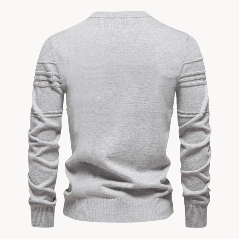 Van Elst Mode® | Katoenen Herentrui Met Streepdesign