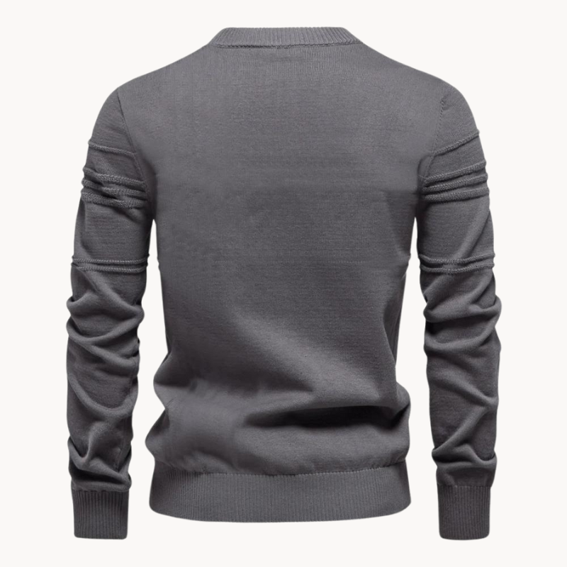 Van Elst Mode® | Katoenen Herentrui Met Streepdesign
