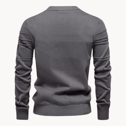 Van Elst Mode® | Katoenen Herentrui Met Streepdesign