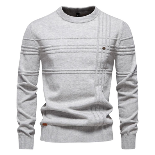 Van Beeck Amsterdam® | Katoenen Herentrui Met Streepdesign