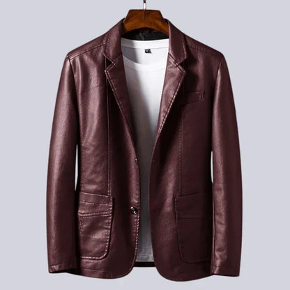 Van Elst Mode® | comfortabele kunstlederen heren blazer