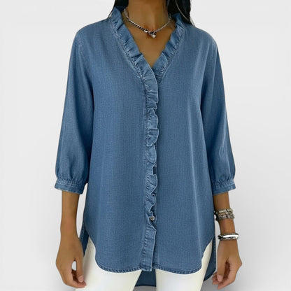 Van Beeck Amsterdam® | Elegante blouse met ruffles