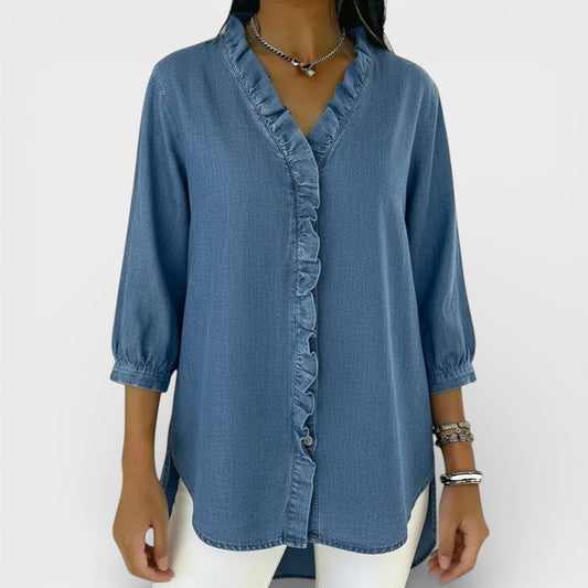 Van Beeck Amsterdam® | Elegante blouse met ruffles