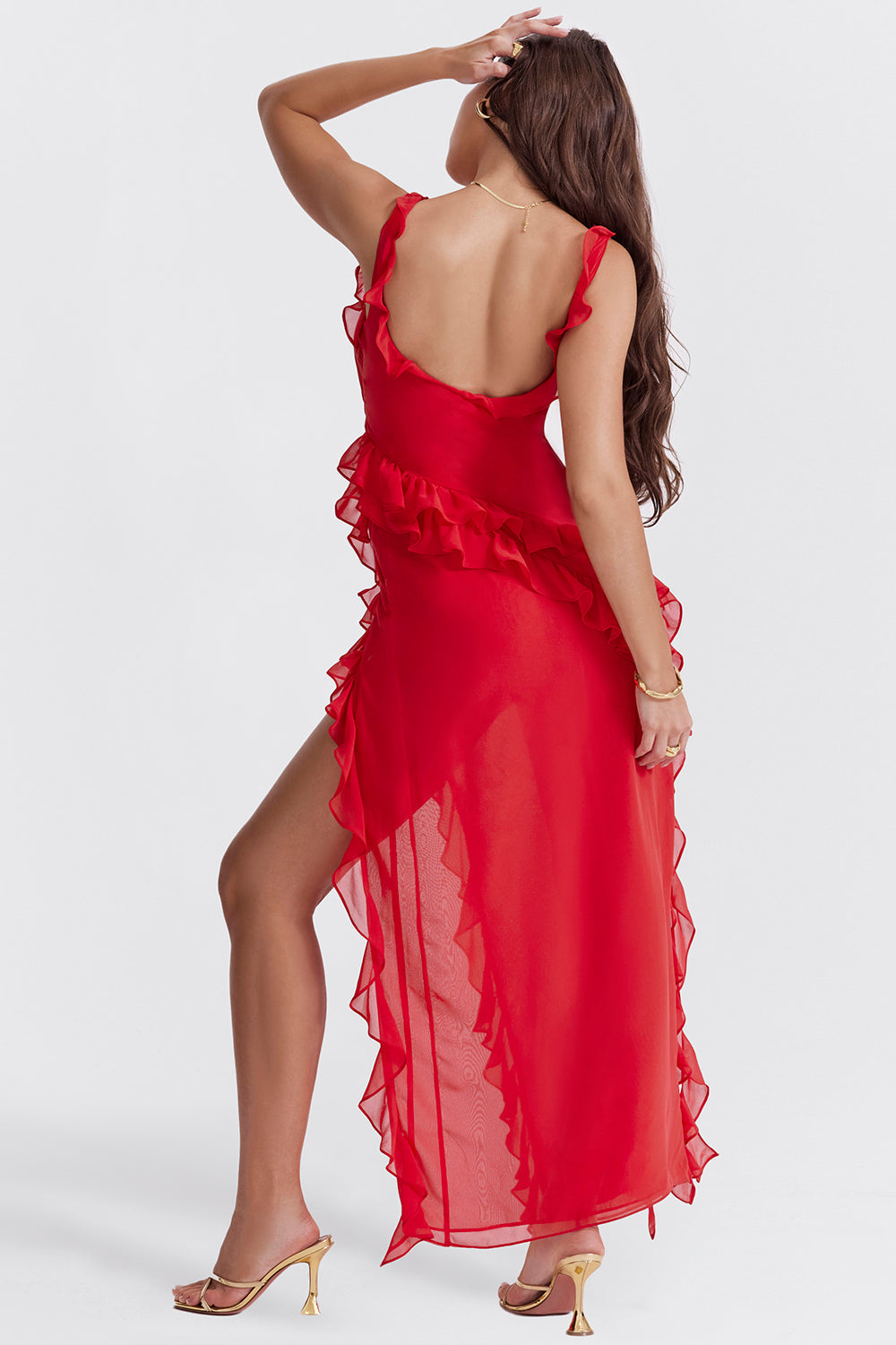 Van Beeck Amsterdam® | Stralende Jurk met Ruffles