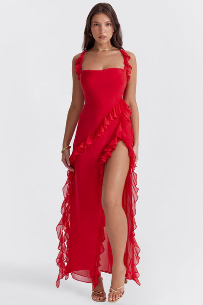 Van Beeck Amsterdam® | Stralende Jurk met Ruffles