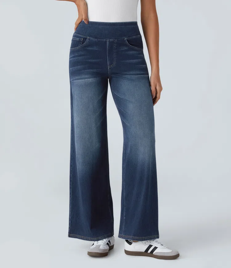 Van Beeck Amsterdam® | Comfortabele jeans met hoge taille
