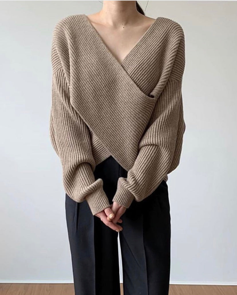 Van Beeck Amsterdam® | Elegante kruisgebreide trui
