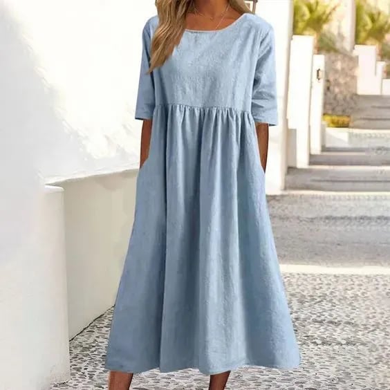 Van Beeck Amsterdam® | Elegante dames jurk met Ronde Hals