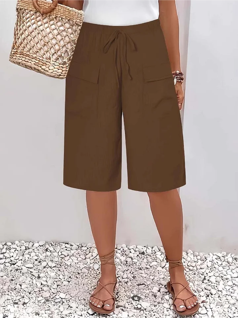 Van Beeck Amsterdam® | Korte broek met elastische tailleband