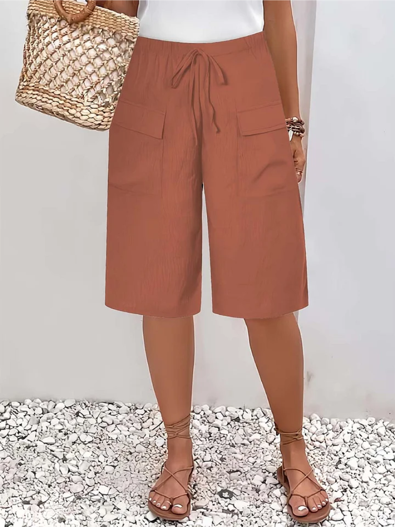 Van Beeck Amsterdam® | Korte broek met elastische tailleband