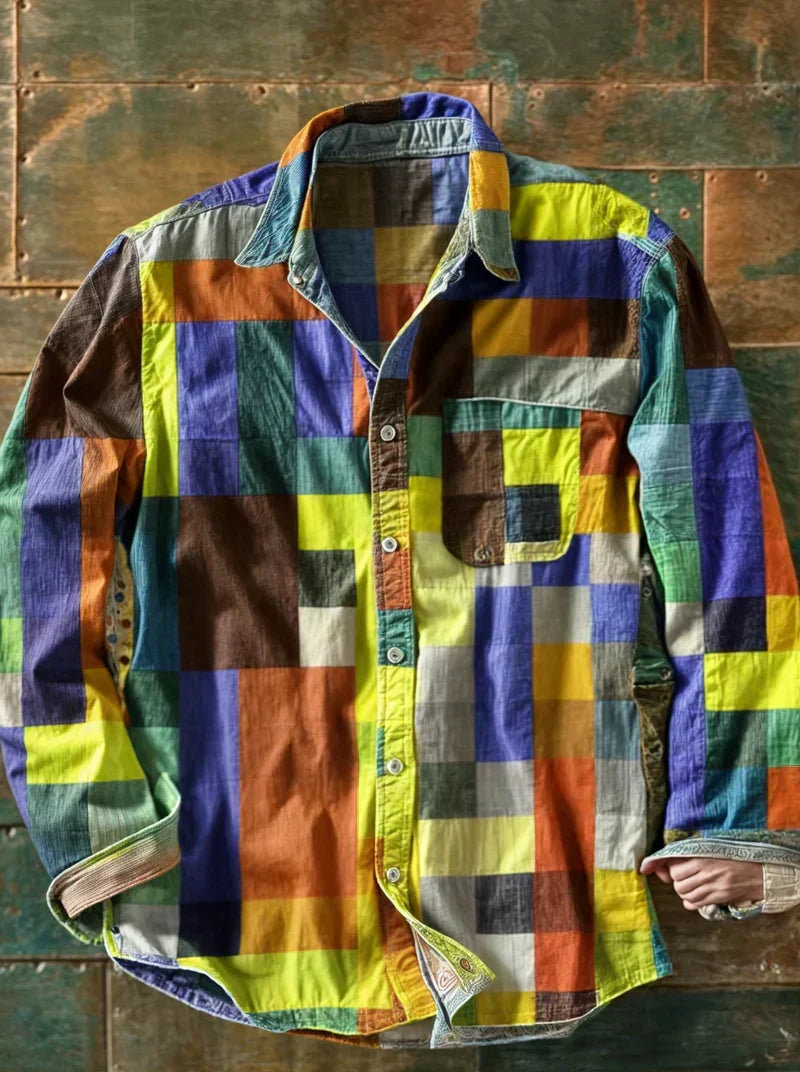 Van Beeck Amsterdam® | Comfortabel Patchwork Overhemd