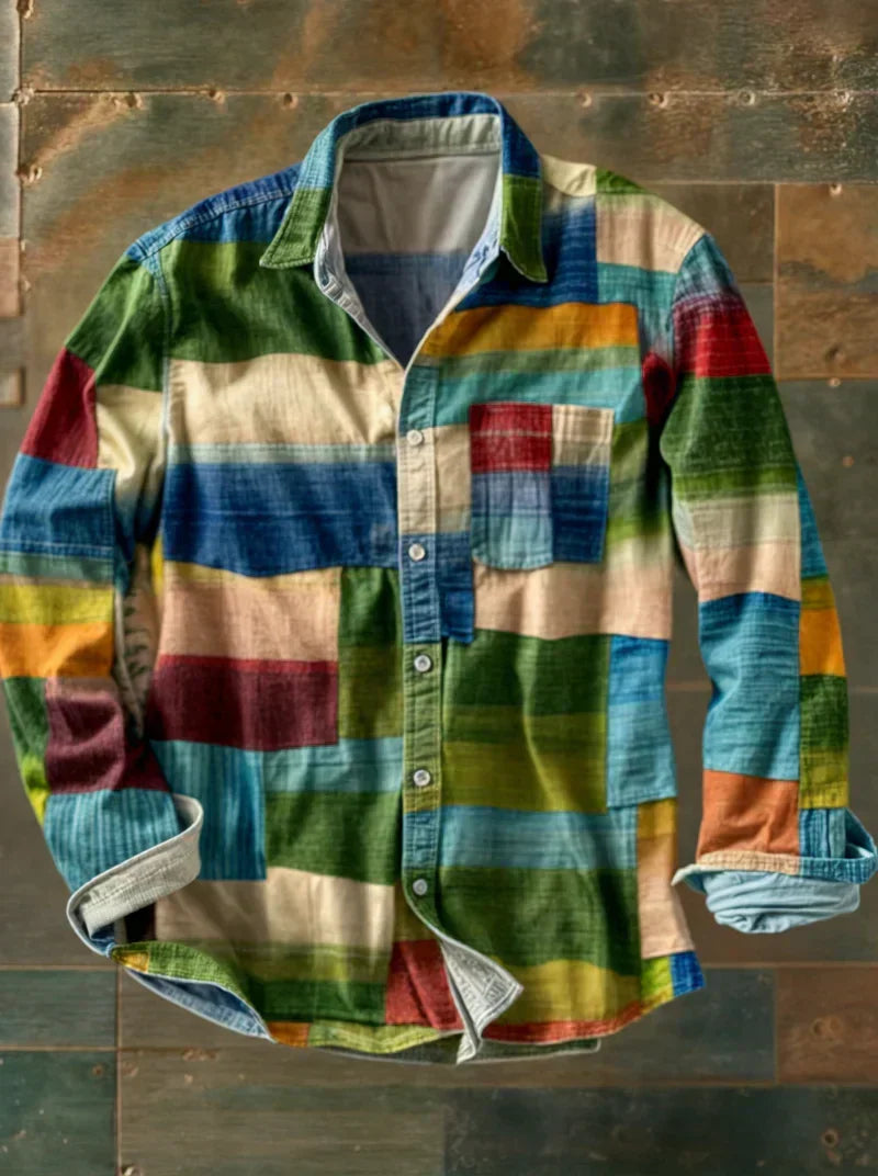 Van Beeck Amsterdam® | Comfortabel Patchwork Overhemd