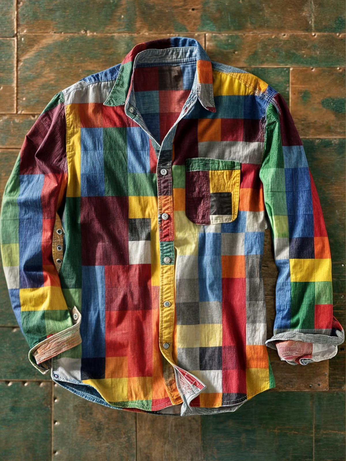 Van Beeck Amsterdam® | Comfortabel Patchwork Overhemd