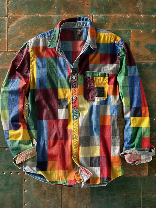 Van Beeck Amsterdam® | Comfortabel Patchwork Overhemd