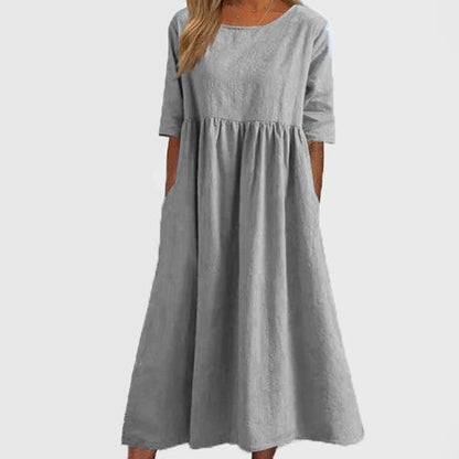 Van Beeck Amsterdam® | Elegante dames jurk met Ronde Hals