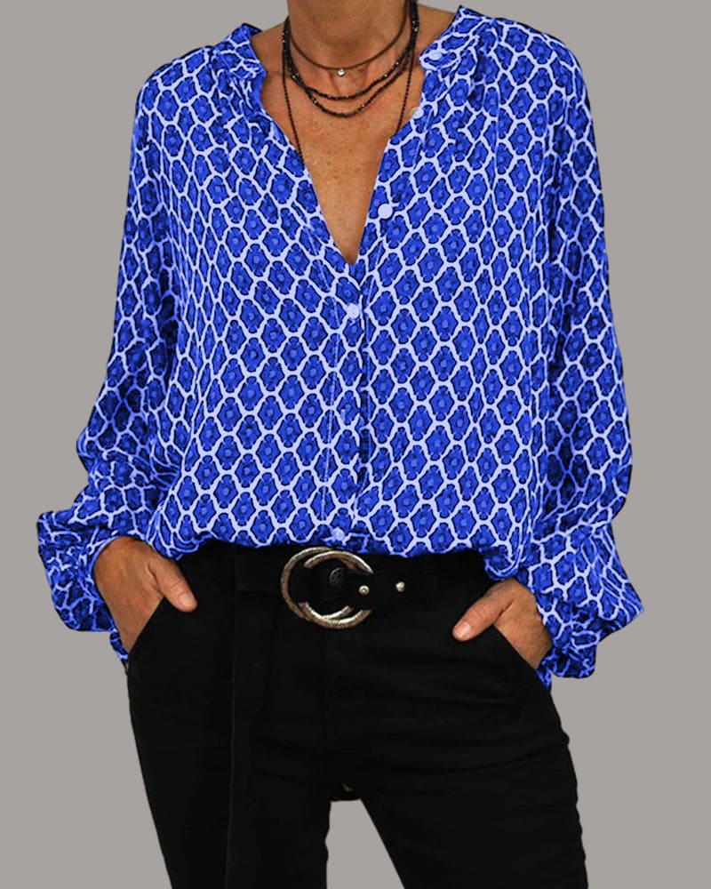 Van Beeck Amsterdam® | Relaxed V-Hals Midi-Shirt