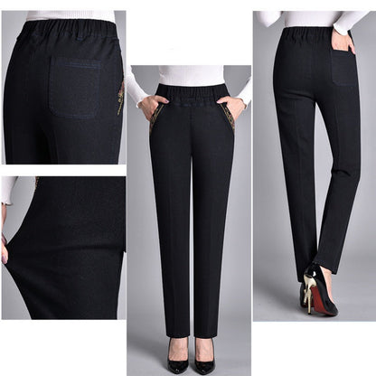 Van Beeck Amsterdam® | Damesjeans met Zijzakken en Elastische Taille