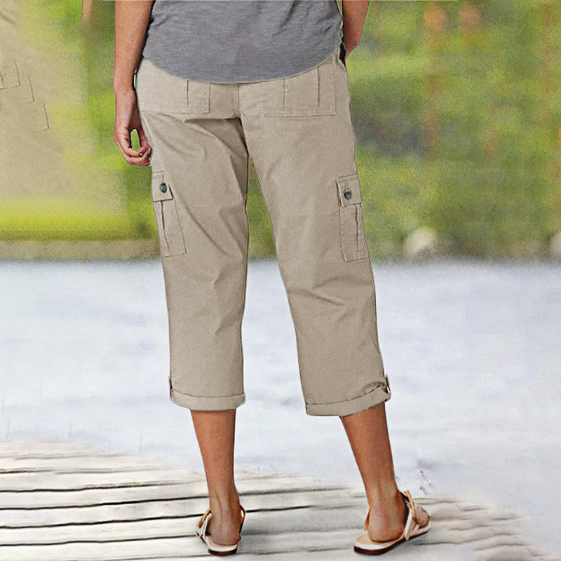 Van Beeck Amsterdam® | Capri Broek met Meerdere Zakken