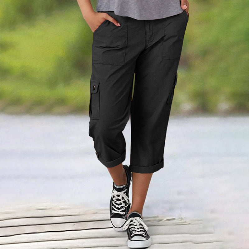 Van Beeck Amsterdam® | Capri Broek met Meerdere Zakken