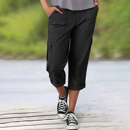 Van Beeck Amsterdam® | Capri Broek met Meerdere Zakken