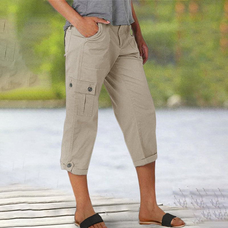 Van Beeck Amsterdam® | Capri Broek met Meerdere Zakken