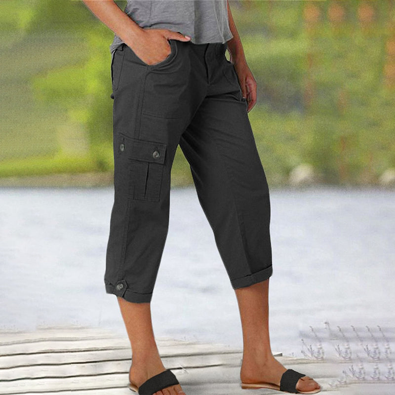 Van Beeck Amsterdam® | Capri Broek met Meerdere Zakken