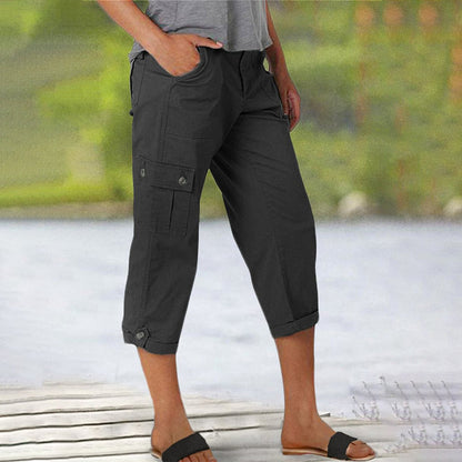 Van Beeck Amsterdam® | Capri Broek met Meerdere Zakken
