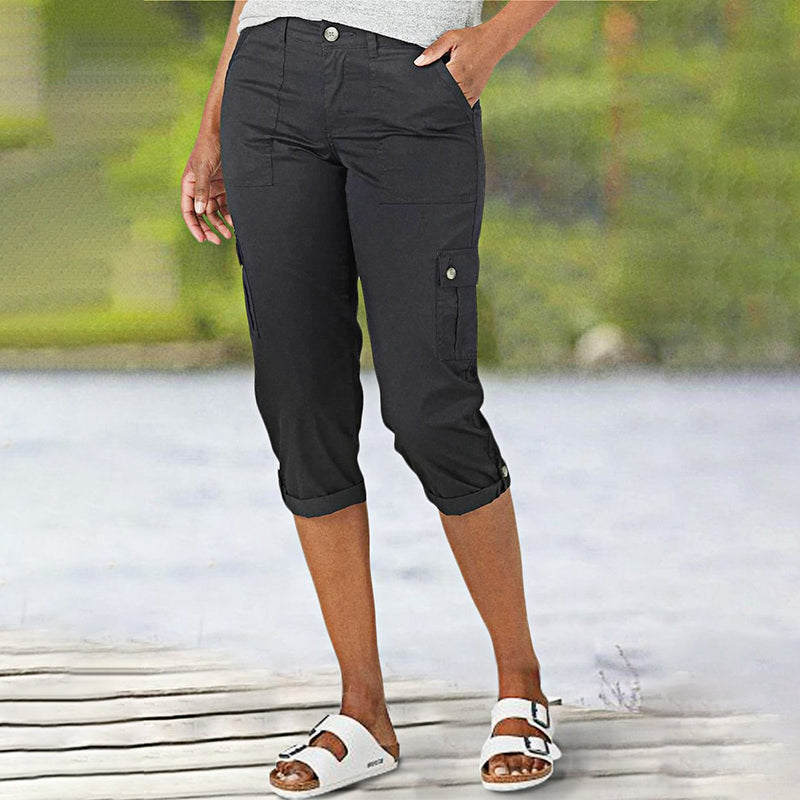 Van Beeck Amsterdam® | Capri Broek met Meerdere Zakken